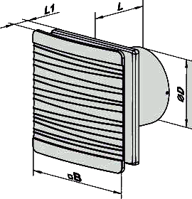 Безшумен вентилатор за баня VENTS 100 Flip | Rosco
